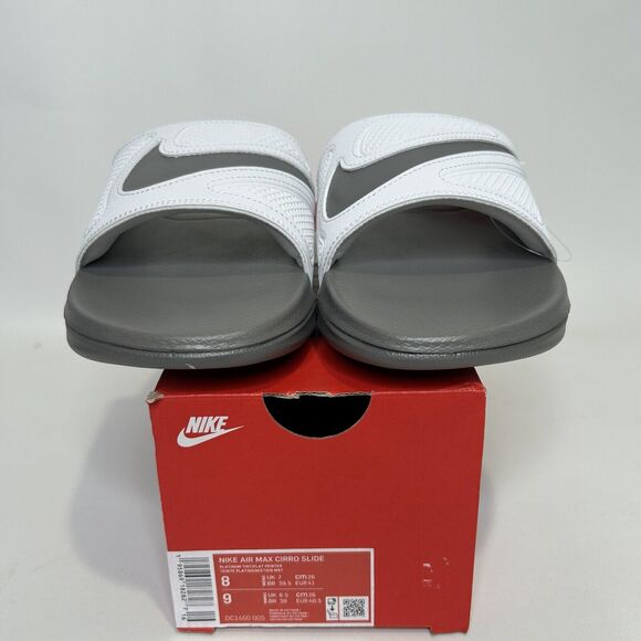 Nike Max Cirro Slides Sandals “White Gray Orange Platinum” 2024 main image 4